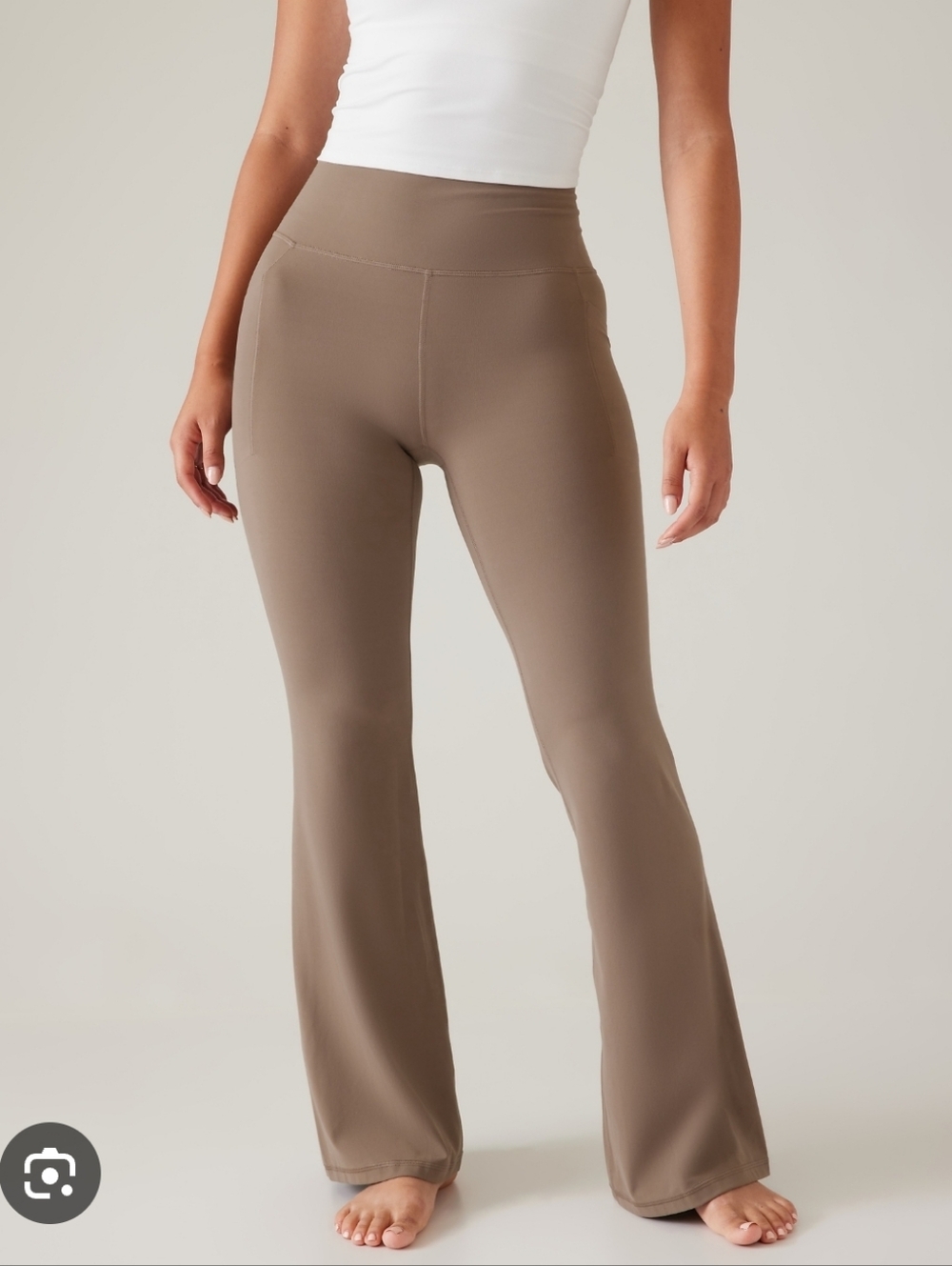 Athleta Salutation Stash High Rise Flare Leggings - Pyrite